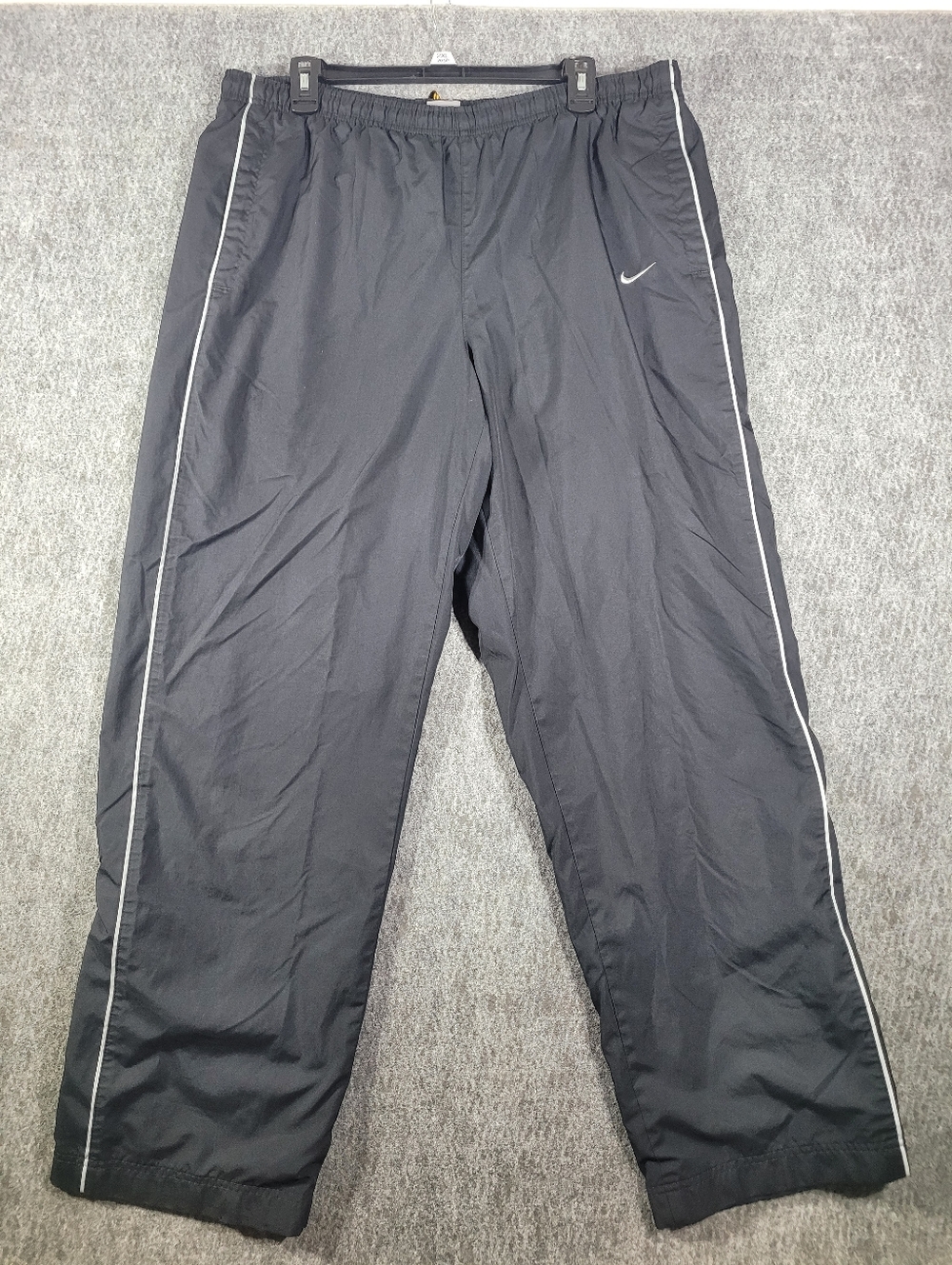 Vintage Nike Track Pants Mens Large Black Mesh Lined Windbreaker Swoosh Y2K L
